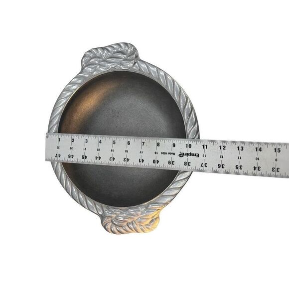 WILTON ARMETALE PATIO ROPE Large Round Handled Casserole Serving Bowl  10" - Picture 5 of 10